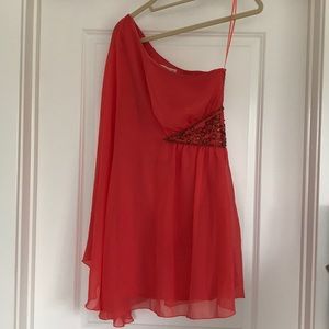 Free People One-Shoulder Coral Dress